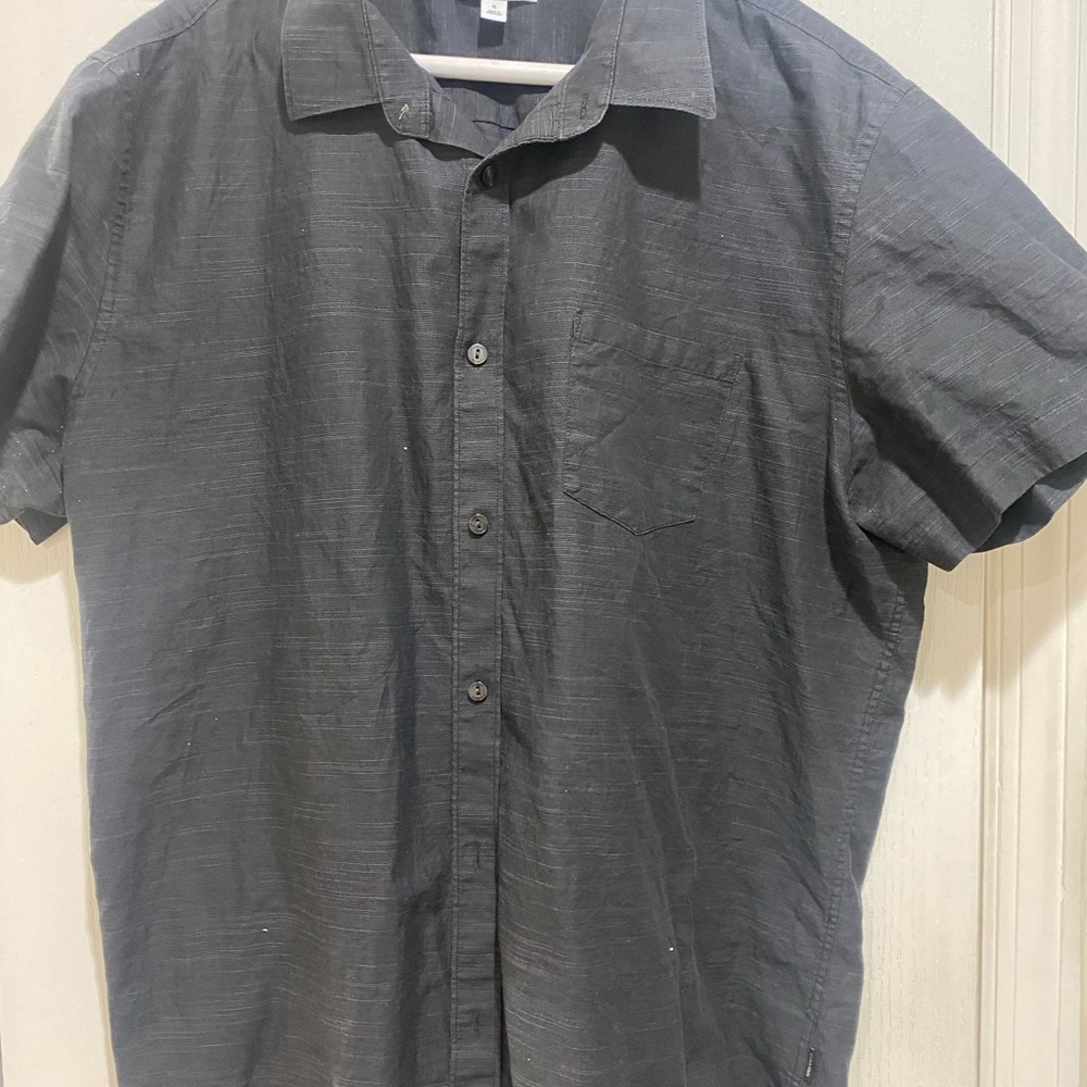 XL  men’s black button down.
